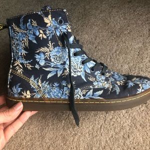 Blue Flowered Dr. Marten Boots // Doc Martens